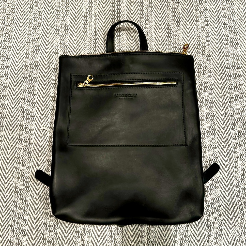 Parker Clay Black Miramar Leather Women's Backpack (Never been used)